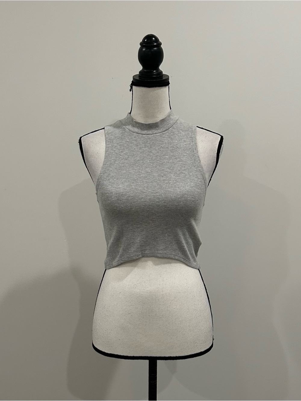 Forever 21 Mock Neck Ribbed Crop Top
